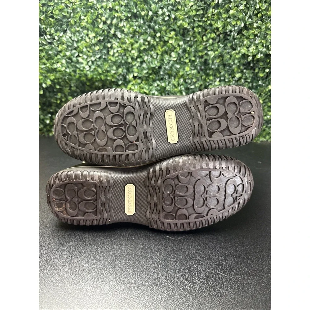 Coach Women's Shane Signature C Brown/Khaki Monogram Mid-Calf Boots Size 9B